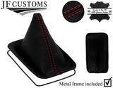 RED STITCH LEATHER AUTOMATIC GEAR + METAL FRAME FOR MAZDA MX5 MK1 MIATA 89-97