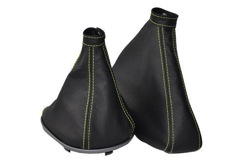 FITS FIAT COUPE 16V 20V TURBO GEAR & HANDBRAKE GAITER YELLOW CUSTOM NEW