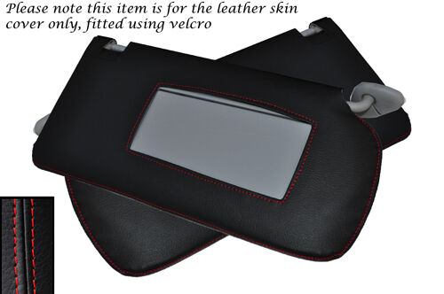 RED STITCH FITS HONDA ACCORD MK7 2003-2007 2X SUN VISORS LEATHER COVERS ONLY