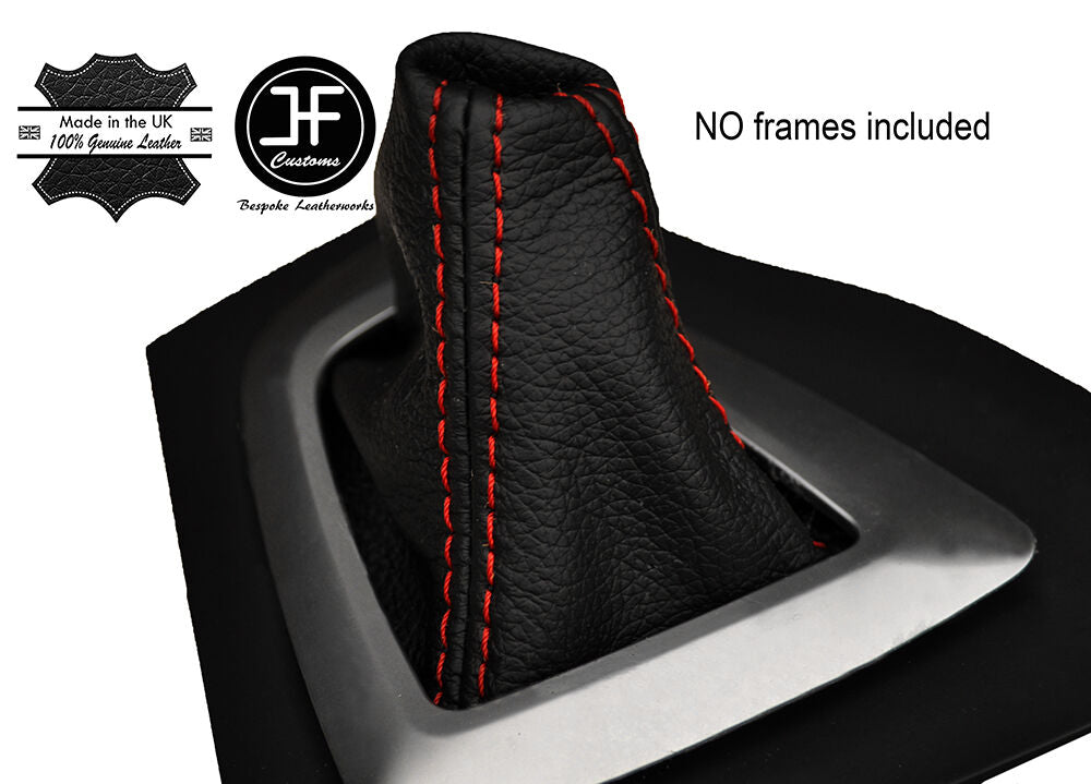RED STITCH AUTO AUTOMATIC LEATHER GAITER FITS BMW 3 4 SERIES F30 F32 F33 F36