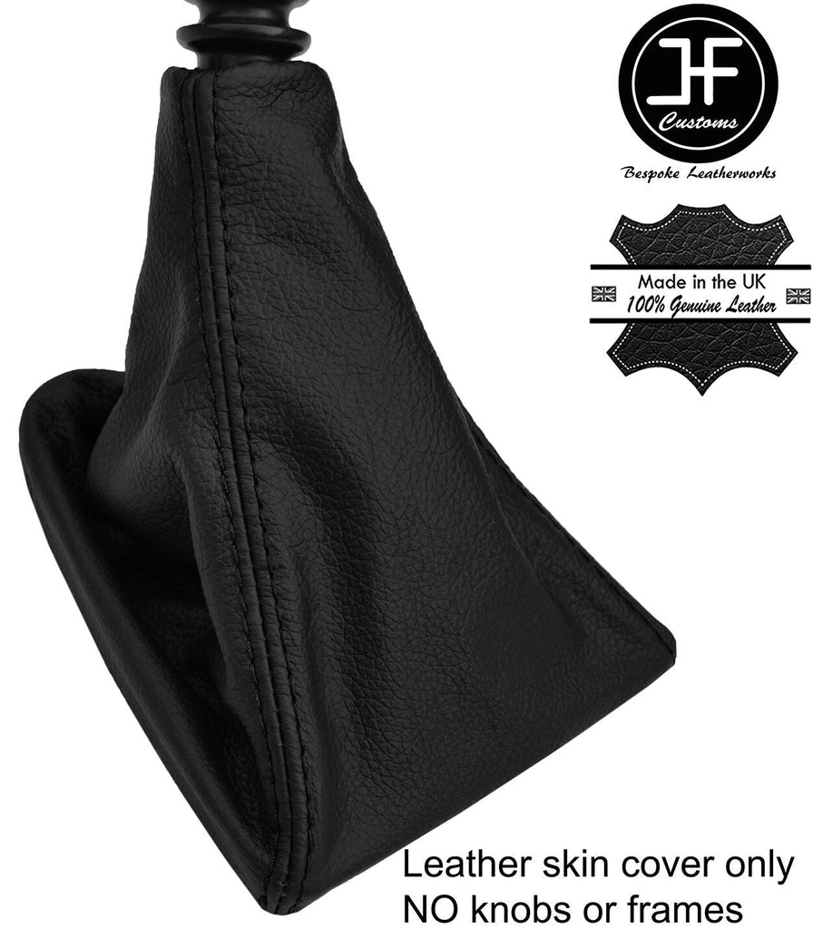 BLACK & BLACK TOP GRAIN LEATHER GEAR GAITER FITS PEUGEOT 807 2002-2010