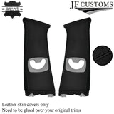 BLACK STITCH LEATHER  PILLAR KIT COVERS FOR BMW E60 E61 03-11 CUSTOM NEW