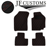 RED DIAMOND STITCH VINYL 4XTAILORED FLOOR CARPET FOR SUZUKI SWIFT AUTO 05-10 JF1