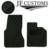 GREEN DIAMOND STITCH VINYL 2X TAILORED FLOOR CARPET FOR SMART FORTWO 453 14-21