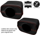 RED STITCH STEERING SHROUD COLUMN LEATHER COVER FOR MAZDA MX5 MK1 MIATA 90-97