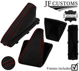 RED STITCH LEATHER MANUAL GEAR & HANDBRAKE +FRAMES FOR BMW X3 E83 NON ARMREST