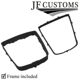 RED STITCH LEATHER GEAR GAITER + PLASTIC FRAME FOR VAUXHALL ANTARA 11-15