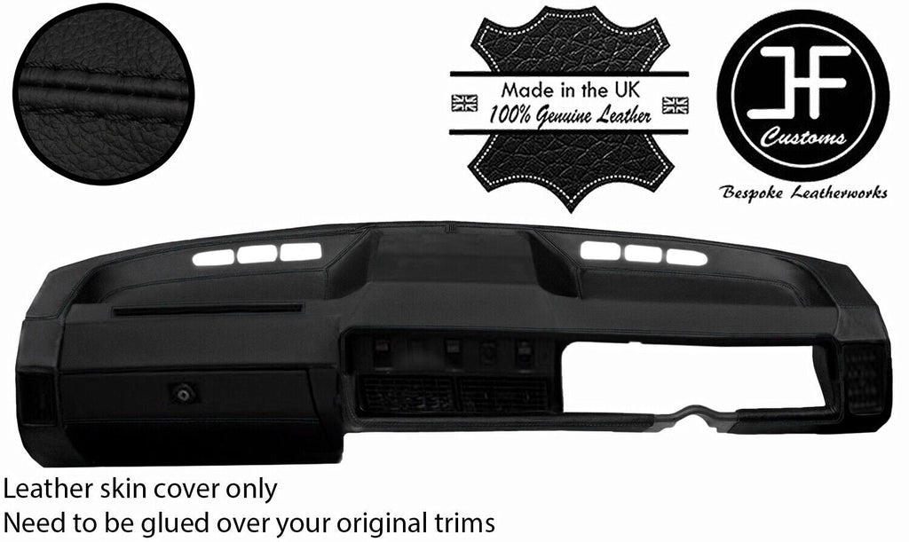 BLACK STITCH FULL DASH DASHBOARD LEATHER COVERS FITS TRIUMPH TR7 TR8 1976-1981