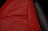 DARK RED LEATHER 1X EXCLUSIVE LUXURY CUSHION DIAMOND STITCH PADDED 18"x18"