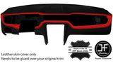 BLACK RED 2 TONE DASH DASHBOARD REAL LEATHER COVER FOR FORD MUSTANG 2010-2014