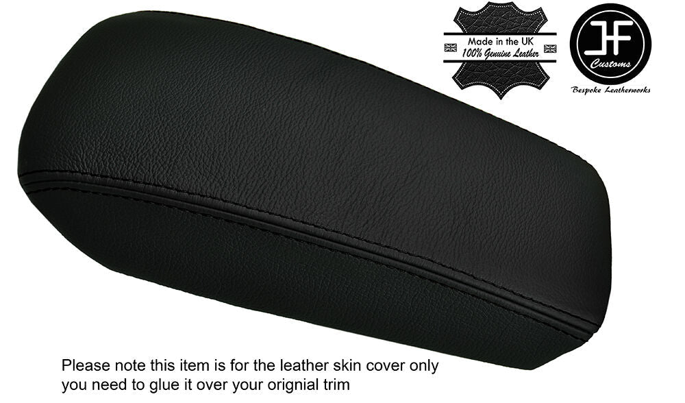 BLACK STITCHING ARMREST LID LEATHER COVER FITS AUDI TT 2015-2017 CUSTOM NEW