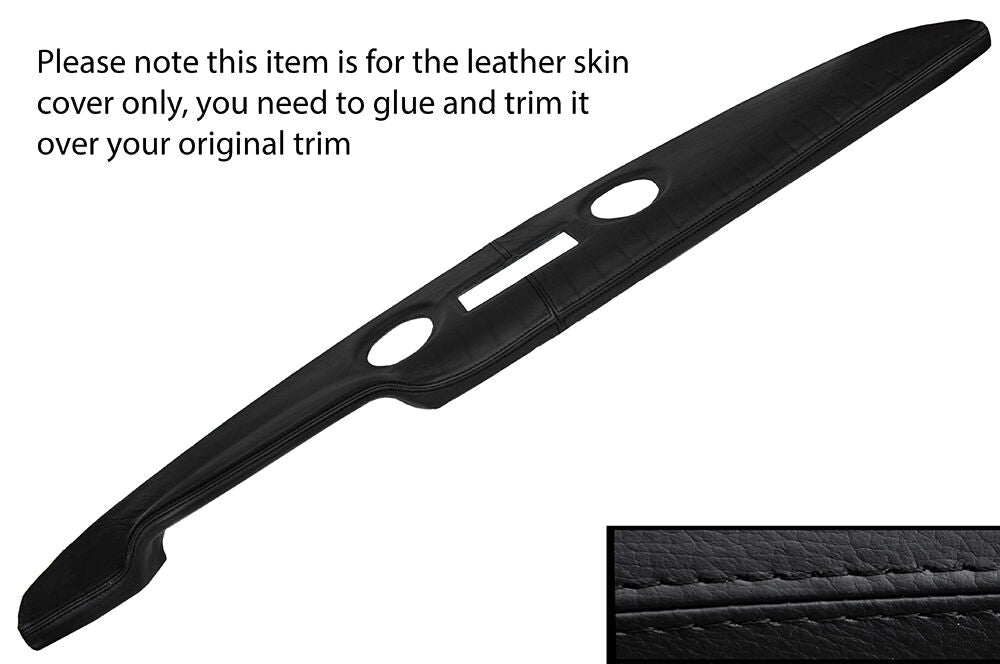 BLACK STITCH PRE AIRFLOW TOP DASH DASHBOARD LEATHER COVER FITS FORD CORTINA MK1