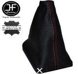 RED STITCH FITS LAND ROVER FREELANDER 2 2006-2011 MANUAL LEATHER GEAR GAITER