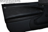 BLACK STITCH 2X FRONT DOOR CARD TRIM SKIN COVER FITS MG ZR ROVER 25 99-05 3 DR