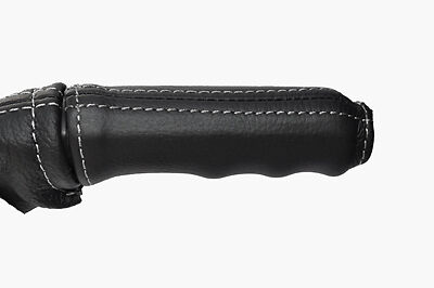 white stitch FITS VAUXHALL OPEL CORSA B 93-00 LEATHER HANDBRAKE HANDLE COVER