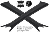BLACK STITCH 2X A PILLAR LEATHER COVERS FITS JAGUAR X-TYPE 2001-2009 CUSTOM NEW