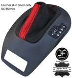 BLACK RED STRIPE TOP GRAIN LTHR AUTOMATC GEAR GAITER FOR BMW Z4 E85 E86 02-08