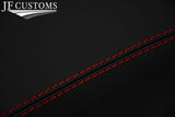 D RED STITCH NAPPA LEATHER 2X FRONT DOOR ARMREST COVER FOR CARRERA 991 11-16