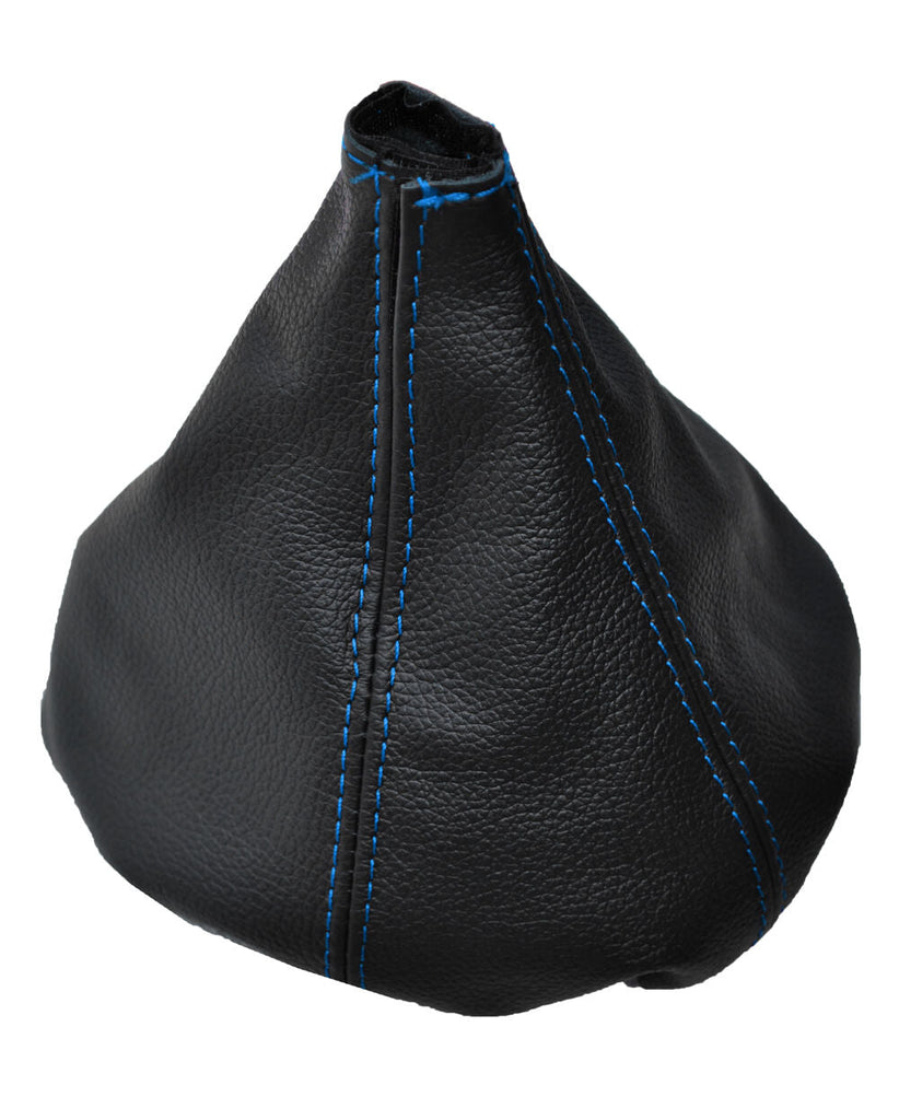 BLUE STITCH FITS FIAT BRAVO II 2007-2012 REAL LEATHER GEAR GAITER COVER