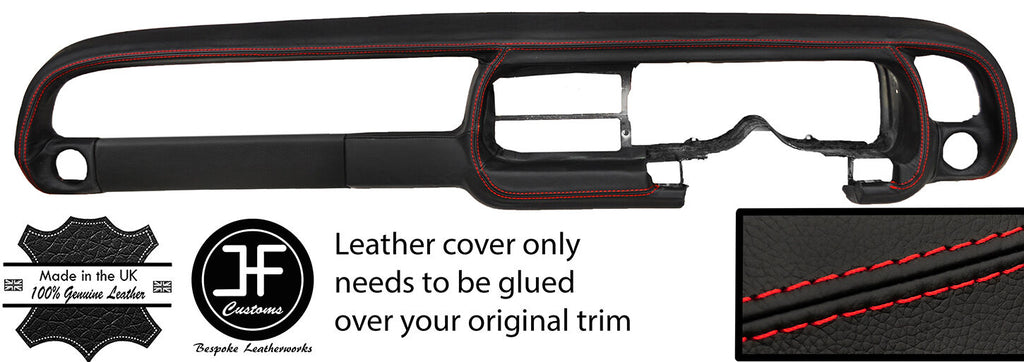 RED STITCHING DASH DASHBOARD LEATHER COVER FITS FORD CONSUL GRANADA MK1