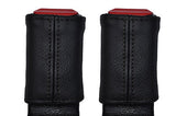 black stitch FITS MERCEDES ML W163 98-05  2X SEAT BELT STALK LEATHER COVERS