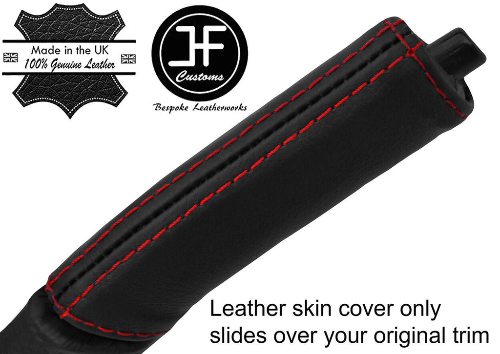 RED STITCH TOP GRAIN LEATHER HANDBRAKE HANDLE COVER FITS DODGE VIPER 92-98