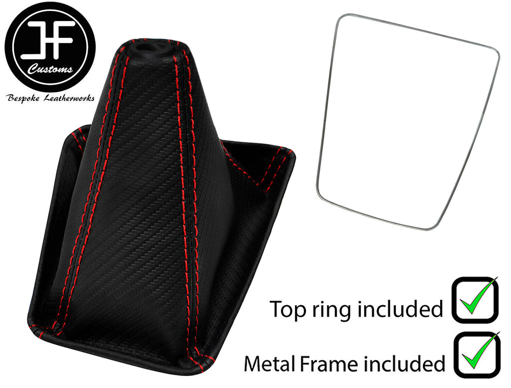 RED STITCH CARBON VINYL GEAR+FRAME+TOP RING FOR NISSAN SKYLINE R32 89-1993