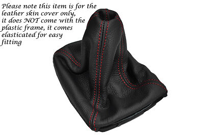 RED STITCHING FITS  MERCEDES W639 VITO VIANO 2004-2009 LEATHER GEAR GAITER