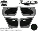 D GREEN STITCH LEATHER 4X DOOR CARD + HANDLE COVERS FOR ROVER 45 MG ZS 99-05 JF1