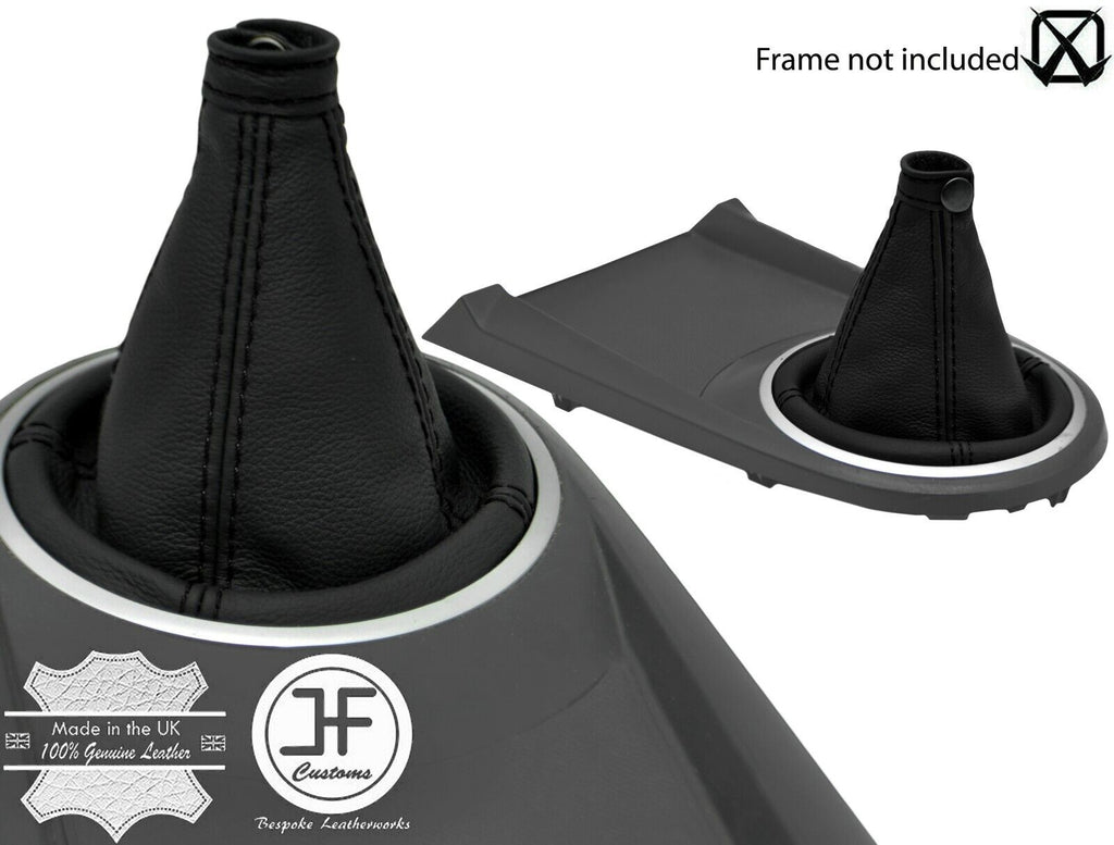 BLACK STITCH TOP GRAIN LEATHER GEAR GAITER FITS HYUNDAI TIBURON COUPE 02-08 JF2