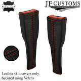 D RED STITCH 2X SEAT BELT STALK TALL COVERS FITS NISSAN GTR R35 2009-2020