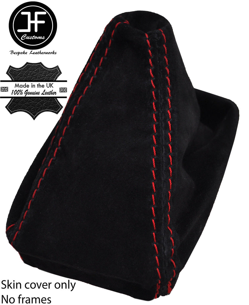 RED STITCHING REAL SUEDE MANUAL GEAR GAITER FITS MERCEDES SLK R170 1996-2004