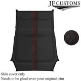 DSG2 RED STITCH D GREY SUEDE HEADLINER COVER FOR RENAULT CLIO MK3 05-09 5DR