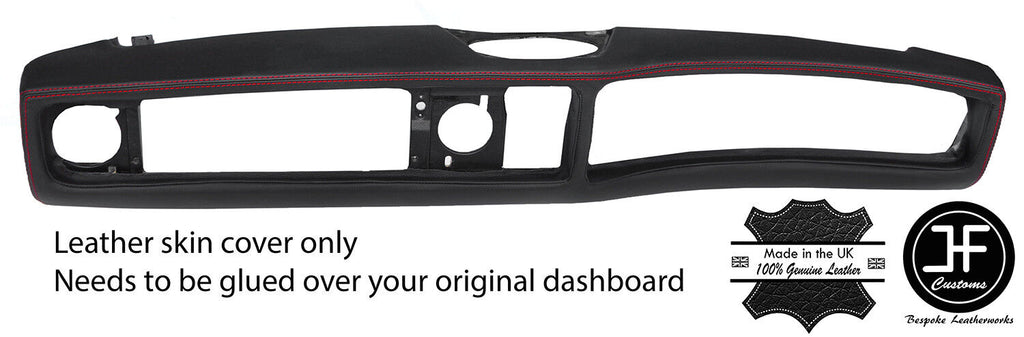 RED STITCHING DASH DASHBOARD LEATHER COVER FOR TRIUMPH STAG MK1 MK2 STYLE 2