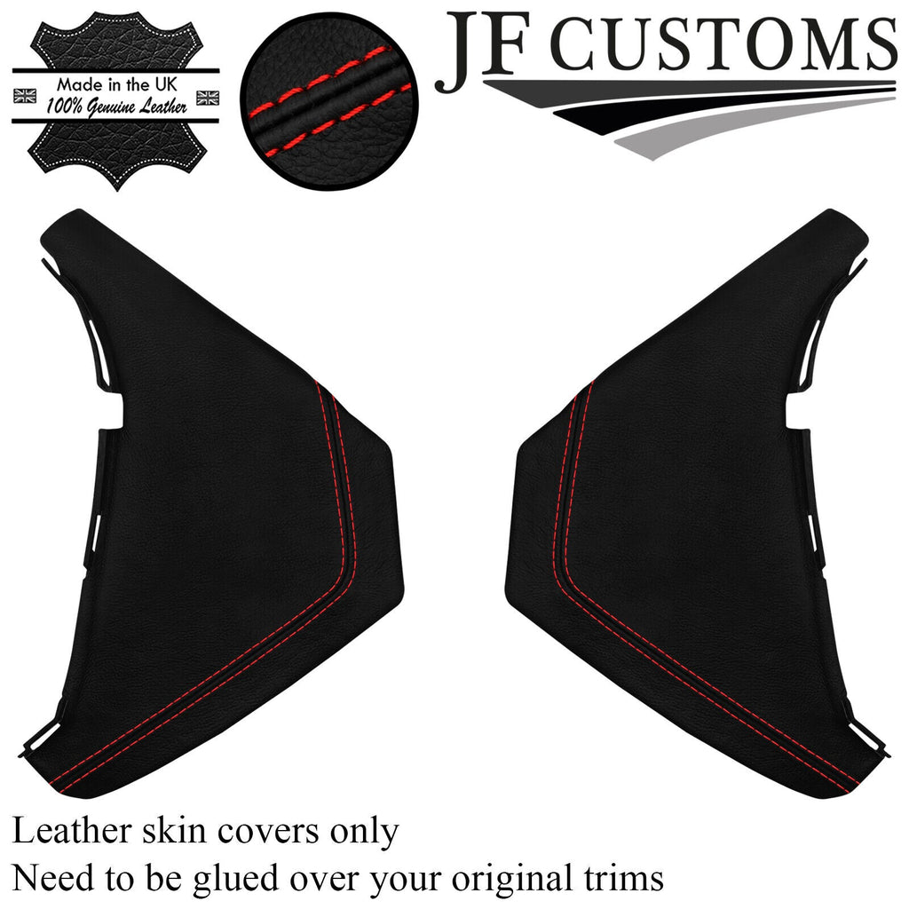 RED STITCH LEATHER 2X CONSOLE SIDE TRIM COVER FOR PORSCHE CAYENNE 955 MK1 03-10