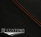 ORANGE STITCH LEATHER 2X FRONT DOOR COVERS FOR FORD TRANSIT CUSTOM MK8 13-18