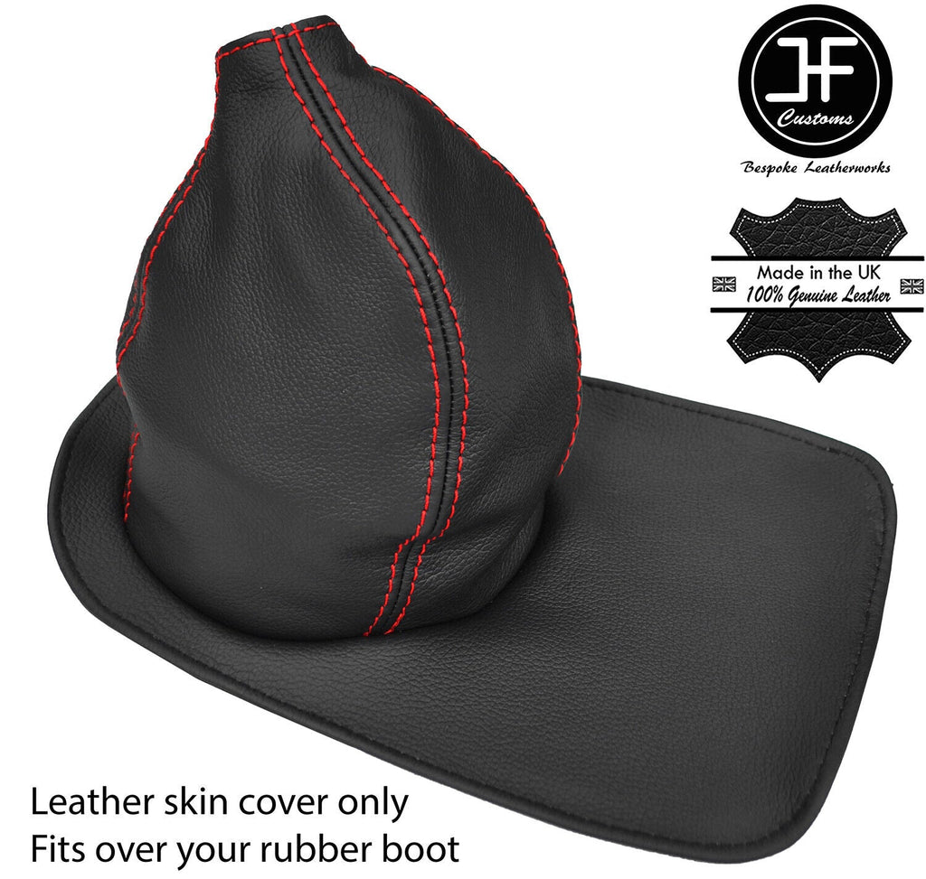 RED STITCHING MANUAL LEATHER GEAR GAITER OVER RUBBER FITS IVECO DAILY 90-99