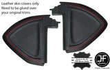 RED STITCH 2X END DASH SIDE TRIM LEATHER COVER FOR SMART FORTWO 451 2007-2014