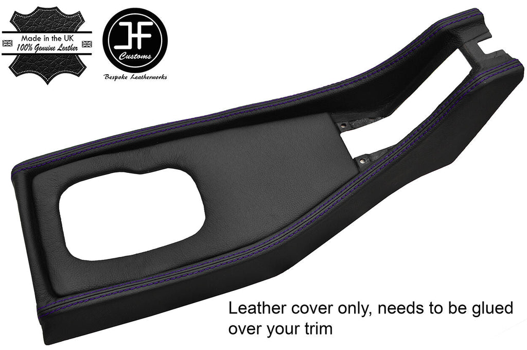 PURPLE STITCH CENTER CONSOLE GEAR SURROUND LEATHER COVER FITS TRIUMPH TR7 TR8