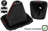 RED STITCHING LEATHER GEAR GAITER + PLASTIC FRAME FITS PEUGEOT 5008 09-16