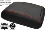 RED STITCHING ARMREST LID REAL LEATHER COVER FITS JEEP WRANGLER 2011-2017