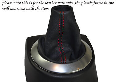 red stitching FITS RENAULT MODUS  2004-2012 GREY LEATHER GEAR GAITER CUSTOM NEW