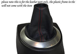red stitching FITS RENAULT MODUS  2004-2012 GREY LEATHER GEAR GAITER CUSTOM NEW