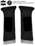 BLACK STITCHING 2X UPPER B PILLAR LEATHER COVERS FITS NISSAN QASHQAI J11 13-18