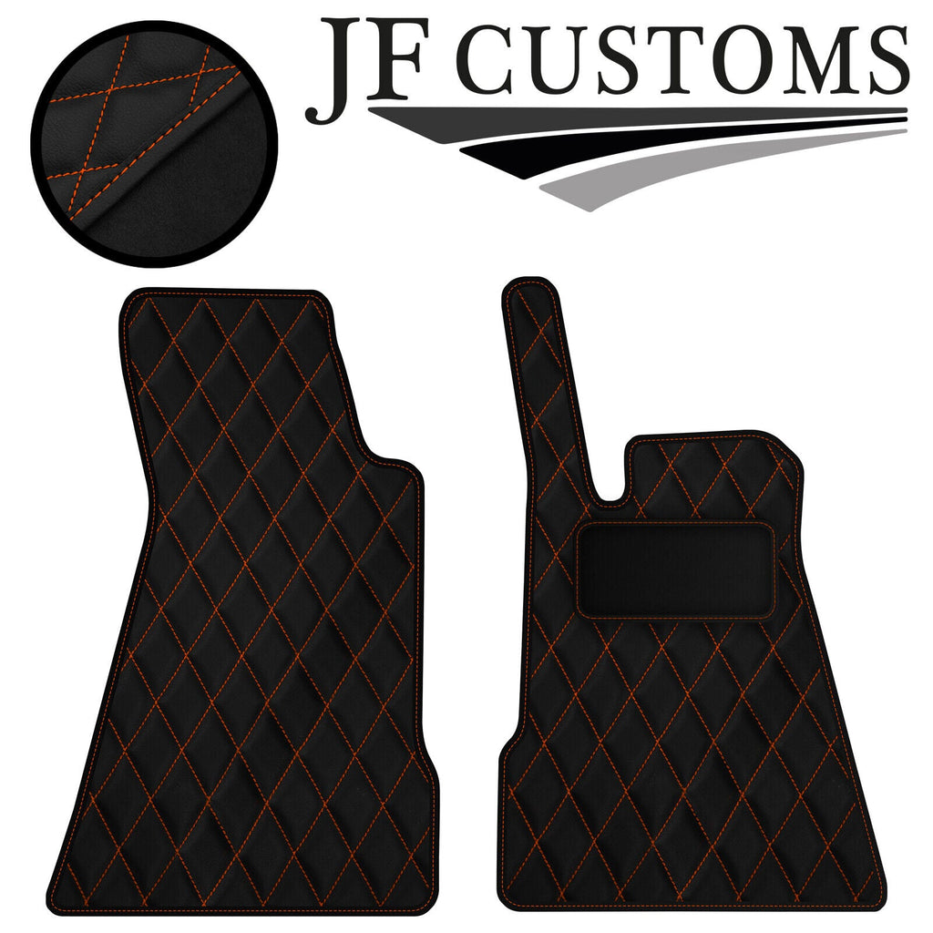 ORANGE DIAMOND VINYL 2X TAILORED FLOOR CARPETS FOR SMART ROADSTER 03-07 JF1