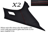 RED STITCH FITS BMW 3 SERIES E46 SALOON 98-05 2X REAR PILLAR LEATHER COVERS ONLY