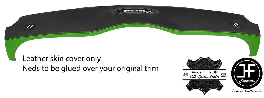 BLACK & GREEN TOP DASHBOARD LEATHER COVER FOR BMW MINI R50 R53 01-06 STYLE 2