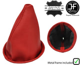 RED REAL LEATHER MANUAL GEAR GAITER+METAL FRAME FOR PORSCHE 911 G50 84-89