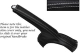 WHITE STITCHING LEATHER HANDBRAKE GAITER FITS SUZUKI SWIFT 2010-2014 CUSTOM NEW