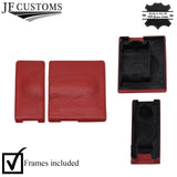 DARK RED STITCH LEATHER DASHBOARD TRIM BLANK COVER SET+FRAMES FOR VW GOLF MK3